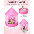 thumbnail image 2 of Play Tent & Ball Pit 3 en 1 Hikiddy Princess Castle Pink, 2 of 6