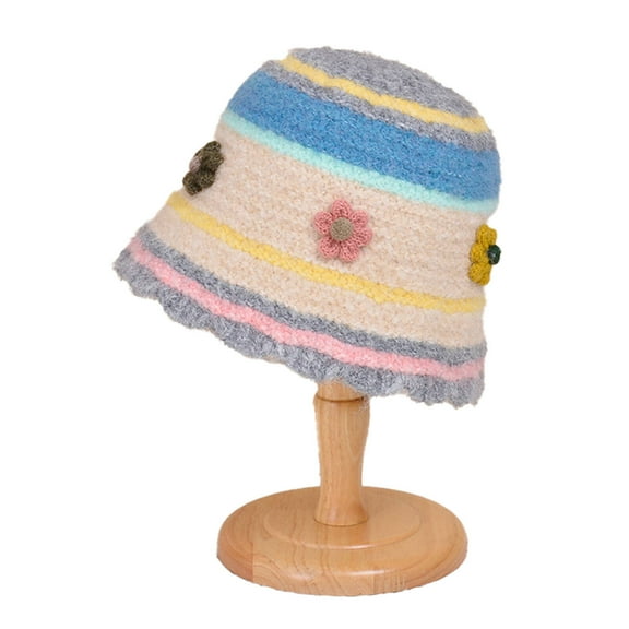 TELOLY Womens Hats,Knitted Bucket Hats for Woman,Soft Protection Bucket Hat,Champagne Beige