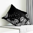 thumbnail image 3 of White Dandelion Pillow Covers 24x24 Inch Decorative Throw Pillow Cover, Spring Flowers Botanical Vintage Black Sofa Pillowcases Accent Cushion Case Home Decor Bedroom Living Room, 3 of 6