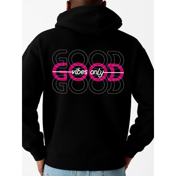Good Vibes Only hoodies & sweatshirt men's long sleeve black Stylish Autumn/Winter Outerwear, Sweatshirts , Plus Size Hoodies , Cool Hoodies , Funny Hoodies , Sweatshirt gift Trendy Unisex Shirt Sho