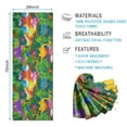 thumbnail image 2 of Colorful Dinosaurs Jungle Flowers Pattern Hot Yoga Mat Towel Non Slip for Hot Yoga - Quick-Drying Yoga Mat Cover with 4 Corner Pockets with Travel Bag - Hot Yoga Towel Non Slip 74"x26", 2 of 6