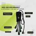 thumbnail image 4 of GoGreen Power 5 Outlet Squid Surge Protector, GG-5OCT 3' cord, Black, 4 of 6