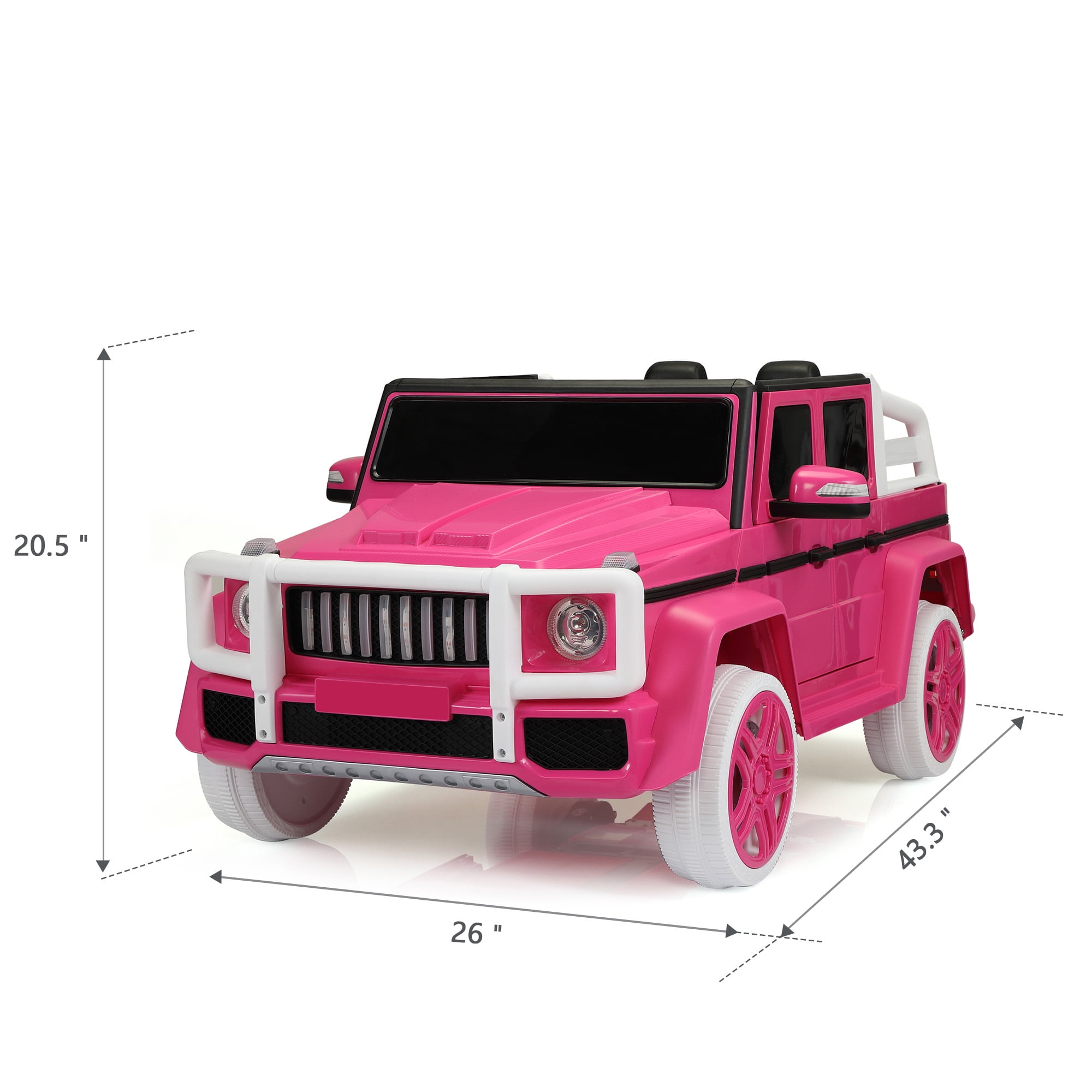 Private Jungle 12V Electric Car for Kids, Battery Powered Car with Double Door and Remote Control-Pink Private Jungle 12V Electric Car for Kids, Battery Powered Car with Double Door and Remote Control-Pink