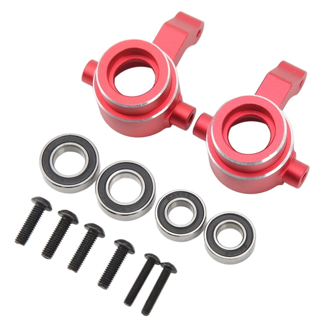 BOROCO Coche De Control Remoto - Kit De Cojinete De Copa De Dirección RC Reemplazo De Copa De Dirección De Aleación De Aluminio para TRAXXAS SLEDG 1/8 4WD(Red)