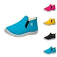 thumbnail image 5 of Xfvqtps Boys and Girls Snow Shoes up to Ankle Slip on Stretch Solid Color Waterproof Upper Stripe Plush Lining Thickened Warm Winter Thick Bottom Soft Non Slip Comfortable Sneakers Blue, 5 of 5