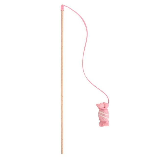 Cat Wood Wand Creative Candy Design Cat Teaser Wand Kitten Interactive Toy
