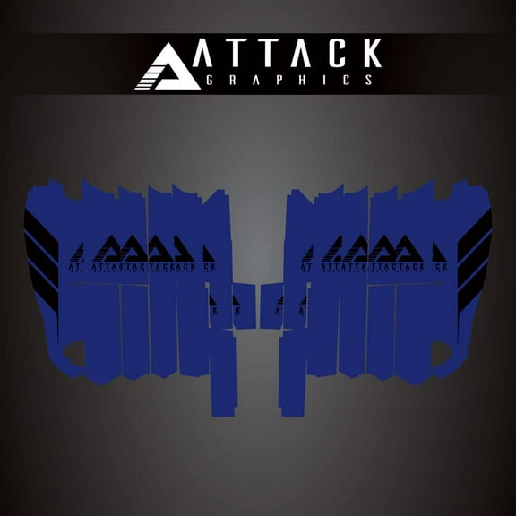 Attack Graphics Renegade Radiator Louver Decals Blue for Yamaha YZ250F Monster Energy Yamaha Racing Edition 2023