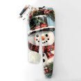 thumbnail image 2 of Christmas Snowflake Print Pajama Pants for Women Festive Holiday Sleepwear with Fleece Cuffs, Red, Size S-XXL, 2 of 4