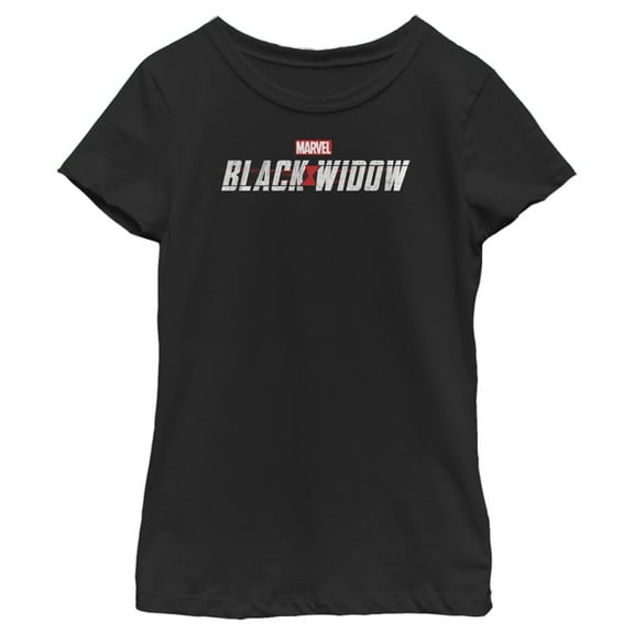 Girl's Marvel Black Widow Movie Logo Graphic Tee Black X Large