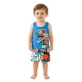 thumbnail image 3 of YMNXA Kids Boys Outfits 2 Piece Sleeveless Round Neck Dinosaur Print Tank Top And Elastic Waist Shorts Comfortable Fashion Sets For Casual Daily Wear,Blue,9-12 Months, 3 of 9