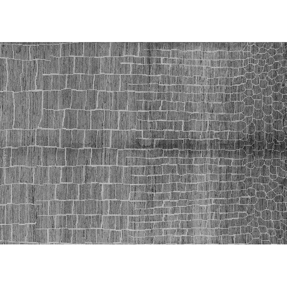 Ahgly Company Indoor Rectangle Oriental Gray Industrial Area Rugs, 2' x 3'