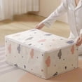 thumbnail image 6 of WEISIPU 2PCS Comforter Storage Bag 75L Large Zippered Storage Bag for Closet, Blanket Organizer with Handles for King/Queen Comforters, Pillows, Bedding/Quilt, Duvet Space Saver, 6 of 7
