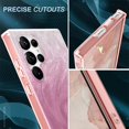 thumbnail image 4 of Dteck for Samsung Galaxy S24 Ultra Case with Screen Protector+Camera Protector, MIL-Grade Drop Protection Stylish Pattern Slim Shockproof Phone Cover for Galaxy S24 Ultra,Pink, 4 of 10