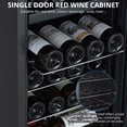thumbnail image 7 of Garvee Glass Door Beverage Refrigerator, 39-Bottle Dual-Zone, Black, 7 of 7
