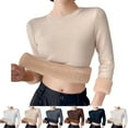 thumbnail image 1 of Sentmoon Mignons Hauts pour Femmes Col Rond Manches Longues Couleur Unie Hauts d'Automne pour Femmes 2025 Surdimensionnés Chauds Amples Tenues d'Automne pour Femmes Mode Automne et Hiver 2025 pour le Travail Chandail Approprié, 1 of 4