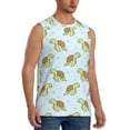 thumbnail image 2 of Uemuo Cartoon Sea Turtle Pattern Men's Sleeveless T-Shirt,Muscle Athletic Tank Top, Moisture-wicking Quick-dry Breathable Classic Tee Top for Gym Run Outdoor Sports-X-Large, 2 of 8