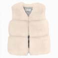 thumbnail image 4 of UAYOTSE Kids Girls Vest Winter Padded Open Front Sleeveless Outwear Toddler Thick Fuzzy Warm Fleece Jackets,Sizes 4-5 Years, 4 of 4