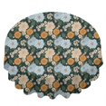 thumbnail image 2 of Pioneer Flower Floral Print Pattern Round Tablecloth 70"x70", Wrinkle Resistant Wipeable Table Cover for Kitchen Dining Room Picnic Patio and Party, 2 of 5