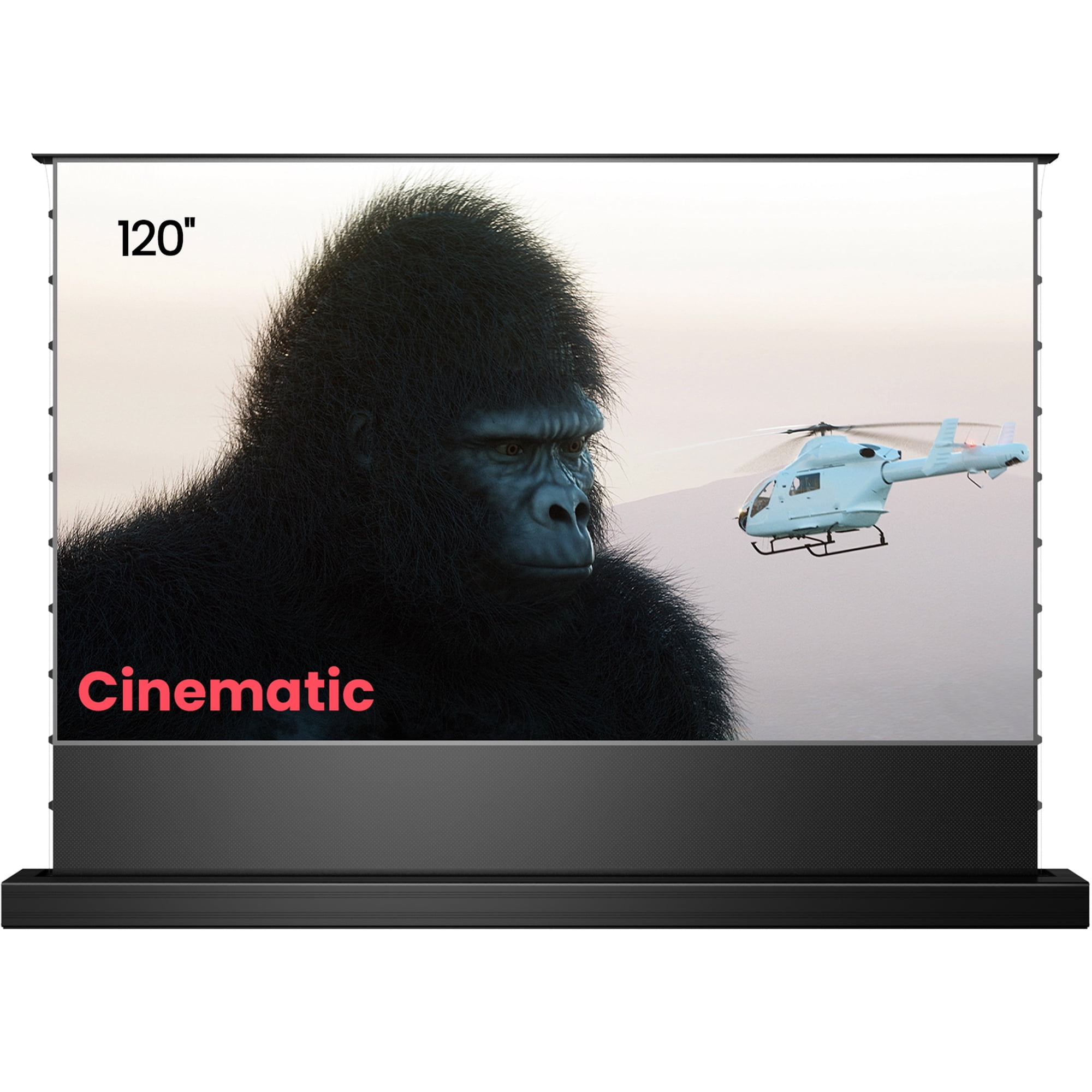 AWOL VISION 120" Motorized Floor Rising Ambient Light Rejecting Projector Screen for Ultra Short Throw Projector