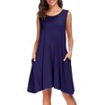 thumbnail image 1 of Vestido informal sin mangas de verano para mujer, vestidos sueltos para cubrir la playa, vestido sin mangas Adepaton WMZL-935-29, 1 of 7