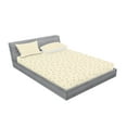 thumbnail image 2 of Ambesonne Floral Fitted Sheet & Pillow Sham Set, Pollination in Springtime, Full, Cream Coral and Grey, 2 of 2
