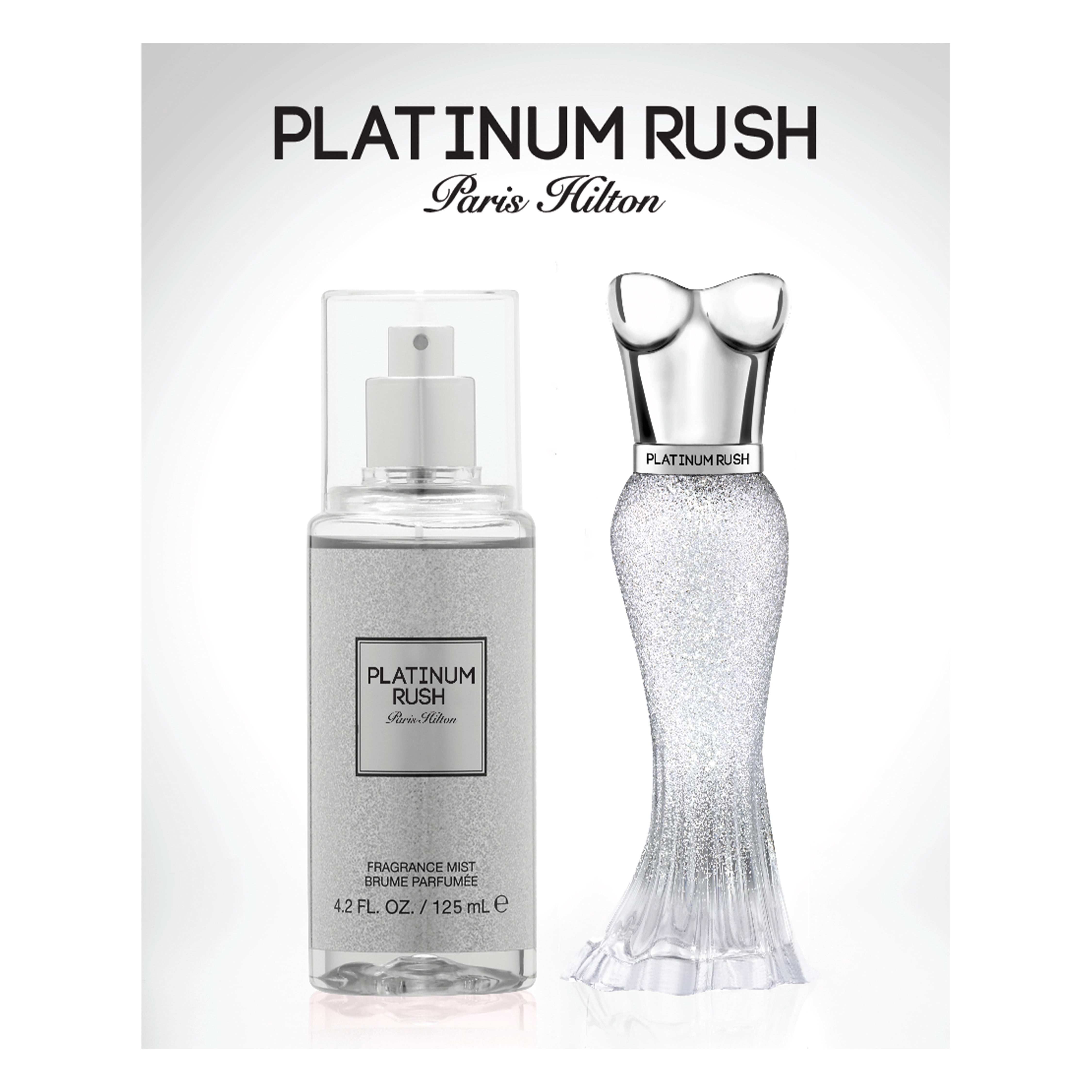 Paris Hilton Platinum Rush Eau de Parfum, Perfume for Women, 1.0 fl oz with Bonus 4.2 fl oz Body Mist