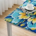 thumbnail image 5 of Acheng Flowers Square Tablecloth with Elastic Edge 100% Polyester Fiber 40*40, 5 of 8