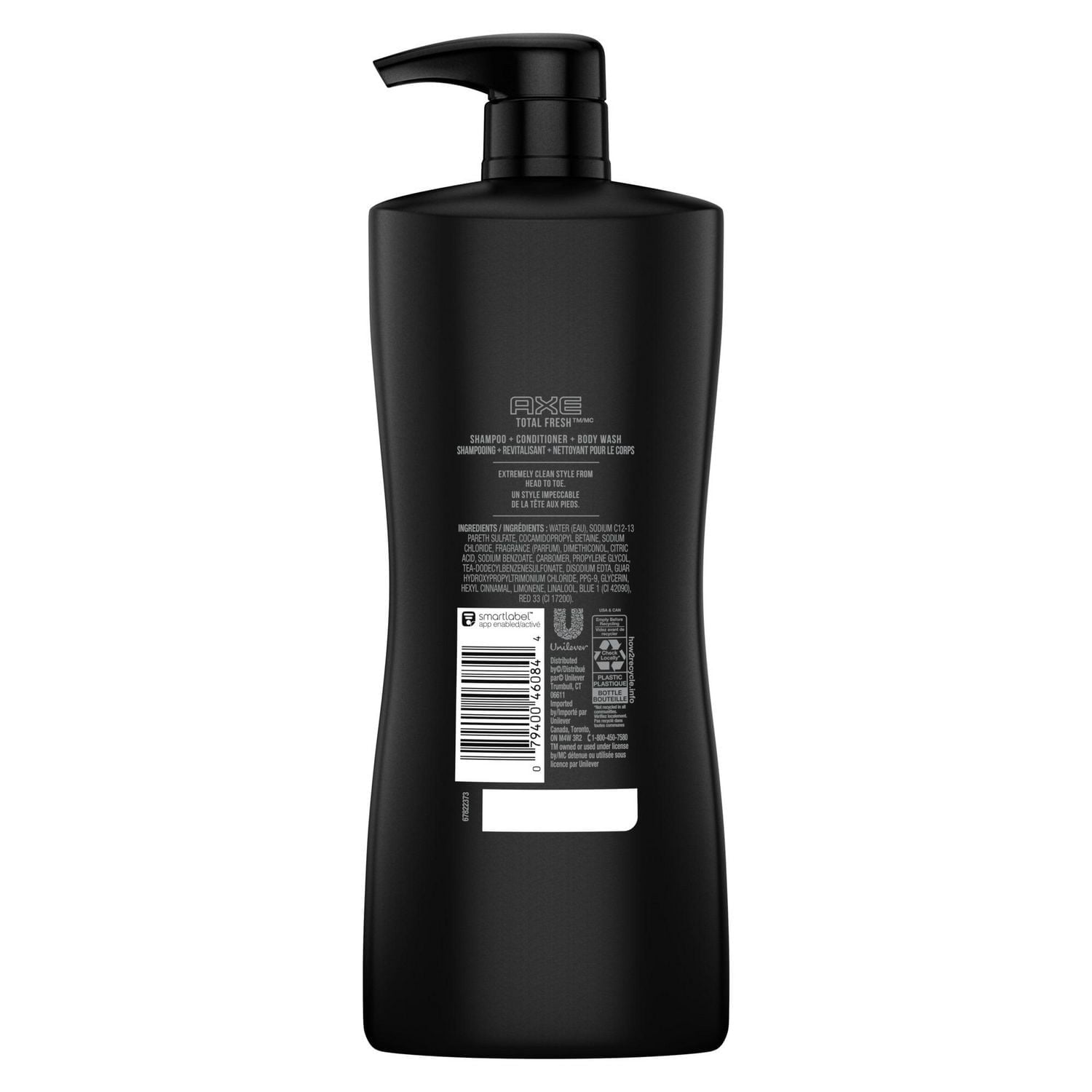 Axe Total Fresh 3 in 1 Shampoo, Conditioner and Body Wash