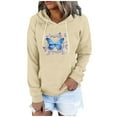 thumbnail image 1 of Sudadera para mujer Sudaderas con cuello redondo Moda Casual Impreso Blusa de manga larga Bolsillo Pullover Tops Sudaderas con capucha Odeerbi ODB-5, 1 of 8