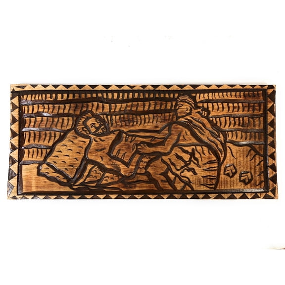 The Maker Of Kings: Ke'Eaumoku Wood Panel 30" X 12" King Kamehameha - Polynesian Wall Art | #dpt5046