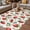 Red, variant on Red Strawberry Outdoor Rug for Patio/Deck/Porch, Non-Slip Large Area Rug 3 x 5 Ft, Summer Fruits Farmhouse Leaves Floral Retro Indoor Outdoor Rugs Washable Area Rugs, Camping Rug Carpet Runner