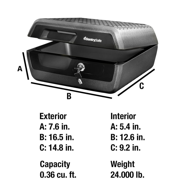 オフィス家具 SentrySafe Large Chest CFW30200 SentrySafe CHW30200 Fire Water-Resistant Box Safe Large Chest Key