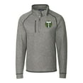 thumbnail image 2 of Men's-Cutter & Buck  Heather Gray Portland Timbers Big & Tall Mainsail Sweater-Knit Half-Zip Pullover Top, 2 of 3