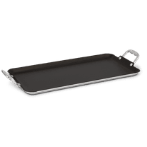 Vasconia 20" Double Burner Griddle - Non-Stick, Dishwasher Safe, Aluminum Handles