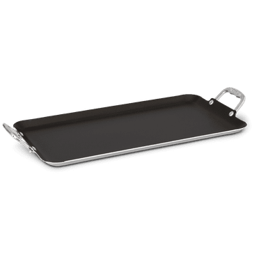 Vasconia 20" Double Burner Griddle - Non-Stick, Dishwasher Safe, Aluminum Handles