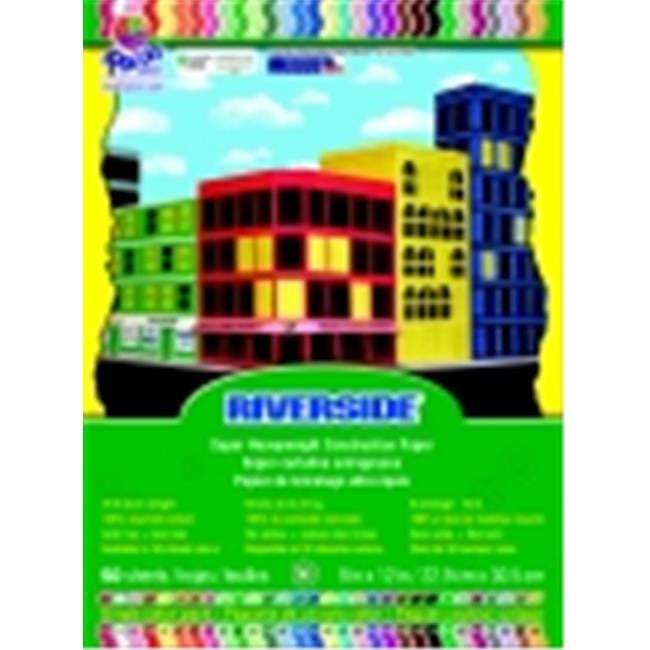 Riverside 9x12 in Groundwood Pulp Construction Paper Assorted Color Pack 50 