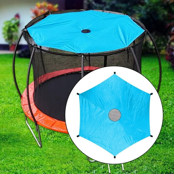 lacooooppia Trampoline Shadow Cover Only Trampoline Sun Protection for 6 Poles, ground Tearproof Blue Trampoline -Baldachin rs .06M