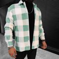 thumbnail image 4 of Camisas Deportivas Hombre Moda para hombre Casual Impresión digital 3D Primavera y otoño Moda De Rong Solapa Camisa de manga larga Cárdigan (Mint Green, XL), 4 of 5