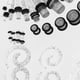 thumbnail image 3 of Juego de 54 dilatadores de oreja acrílicos en espiral y expansores de túnel Transparente, 3 of 8