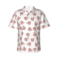 thumbnail image 2 of Goofa Red Fox Hawaiian Shirt for Men, Unisex Summer Beach Casual Short Sleeve Button Down Shirts,Aloha Tropical Floral print shirt-Large, 2 of 9