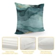 thumbnail image 4 of Acheng Gold and Blue Abstract Art Plush Pillowcase 1 Piece White, 4 of 5