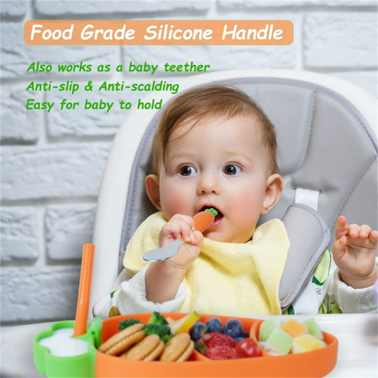 Kids Food Feeding Mat Dinner Plate Tray Baby Silicone Plate Suction Bowl  Toddler