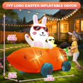 thumbnail image 3 of Coche inflable para decoración de Pascua Kofero, conejito, pollo, 7 pies, 3 of 7