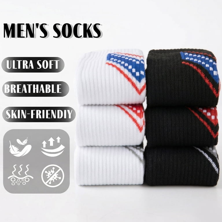 Cooplus Men's Crew Athletic Socks, 6-Pack photo 6