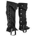 thumbnail image 2 of Pirate Boot Cover Steampunk Renaissance Knight Leather Pirate Boot Tops Warrior Costume Accessories Black, 2 of 9