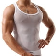 thumbnail image 5 of Seductiva Clothing Men's Mesh See-Through Tank Top Vest Summer Undershirt Semi See Thru Fitted Gym Workout Muscle Vest, 5 of 9