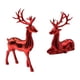 thumbnail image 5 of 2 figuras de reno navideño, esculturas de ciervo, decoración decorativa para el hogar, ciervo navideño rojo, 5 of 9