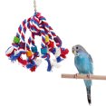 thumbnail image 3 of Bird Colorful Cotton Rope Toy Small Medium Birds Playing Toy Bird Chewing Preening Pet Chewing Bite-Resistant Hanging Toy Random Color, 3 of 9