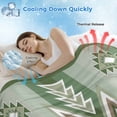 thumbnail image 3 of Sage Green Boho Cooling Blanket,Lightweight Breathable Summer Throw Blanket with Double Sided Cold Effect,American Native Southwest Abstract Art Picnic Blankets Bed Sheet for Hot Sleepers 30"x40", 3 of 8