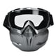 thumbnail image 1 of Máscara facial para exteriores resistente al viento y a la niebla para casco de motocicleta de carreras con lentes grises, 1 of 8